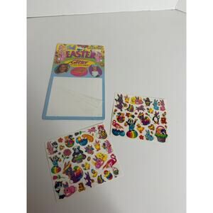 Vintage Lisa Frank Easter Glitter Tattoos 2 full sheets temporary tattoos
